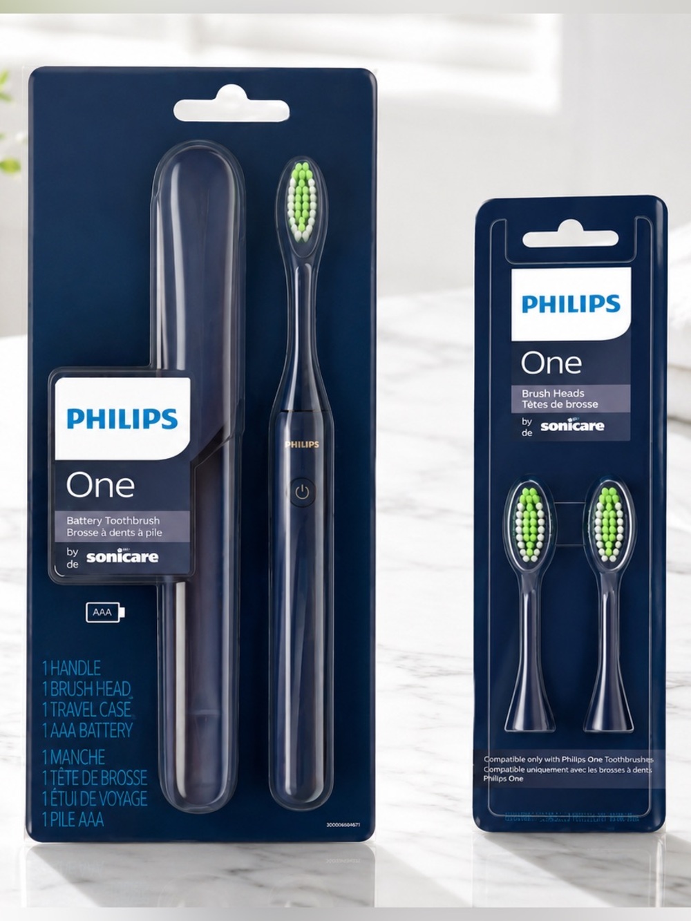 Philips one by sonicare electric Toothbrush and replacement heads